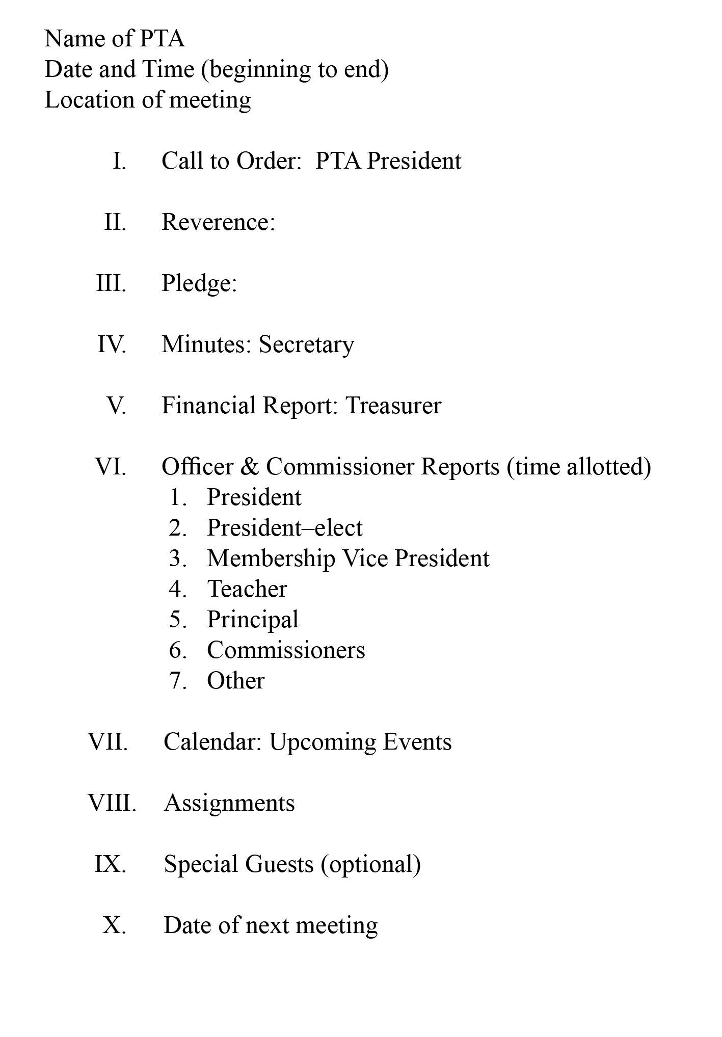 Agendas UtahPTA